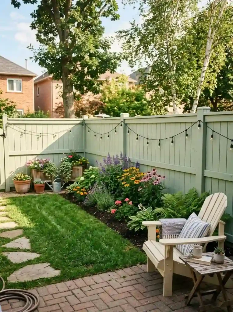 12. Paint a small fence or garden wall for an instant refresh