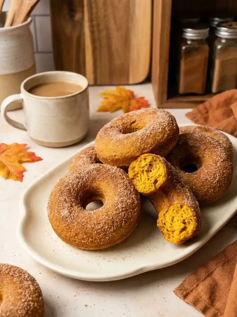 12. Pumpkin Donuts With Cinnamon Sugar