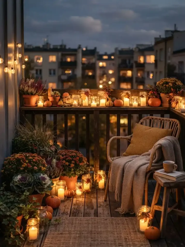 12. Recycled Jar Candlelight Balcony