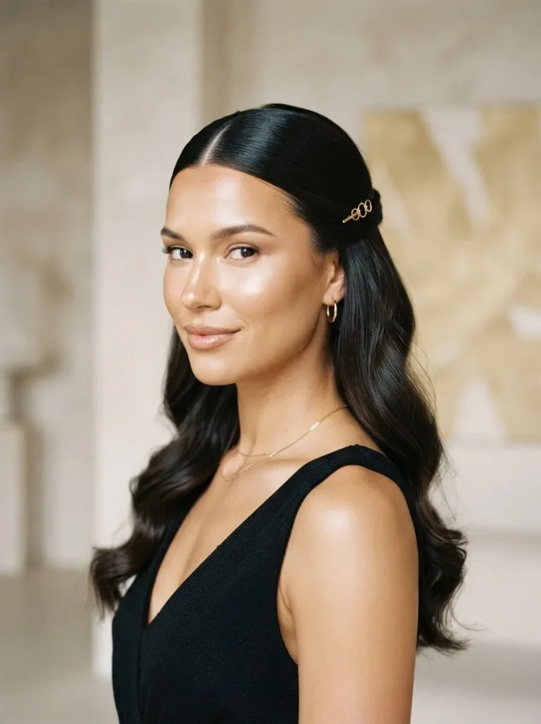12. Sleek Top With Curled Ends