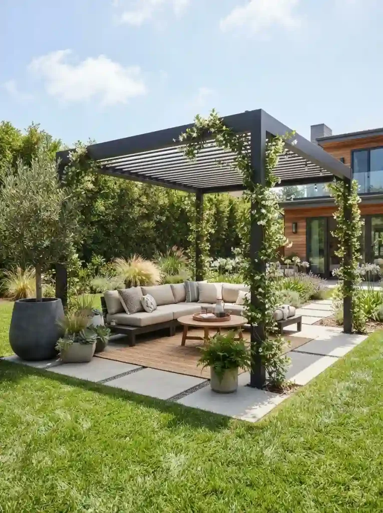 12. Use a Pergola to Define the Main Zone