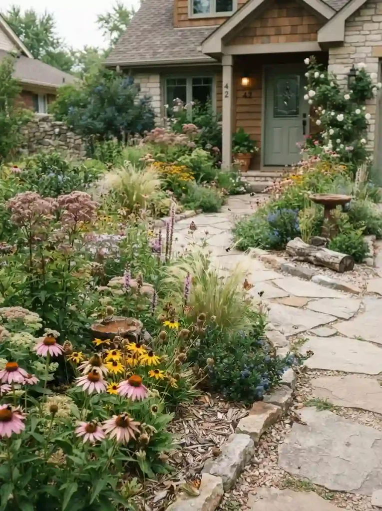 13. Add a Layered Front Garden With Native Plants
