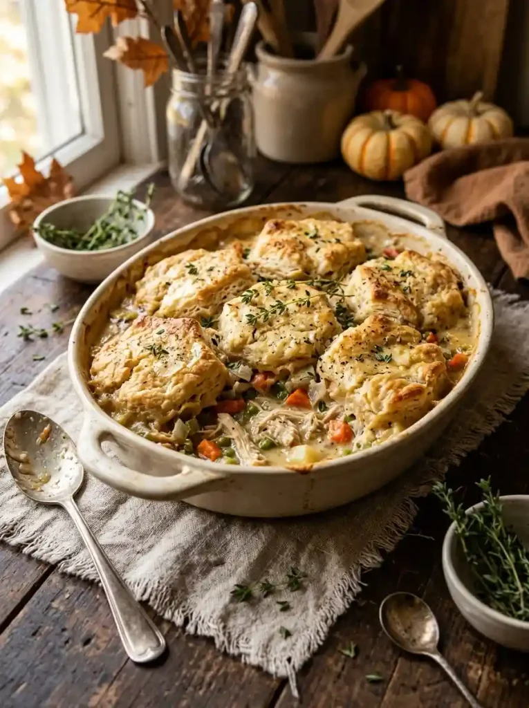 13. Chicken Pot Pie Biscuit Casserole