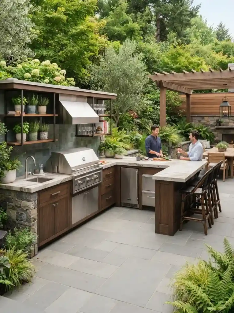 13. Design a dedicated outdoor kitchen