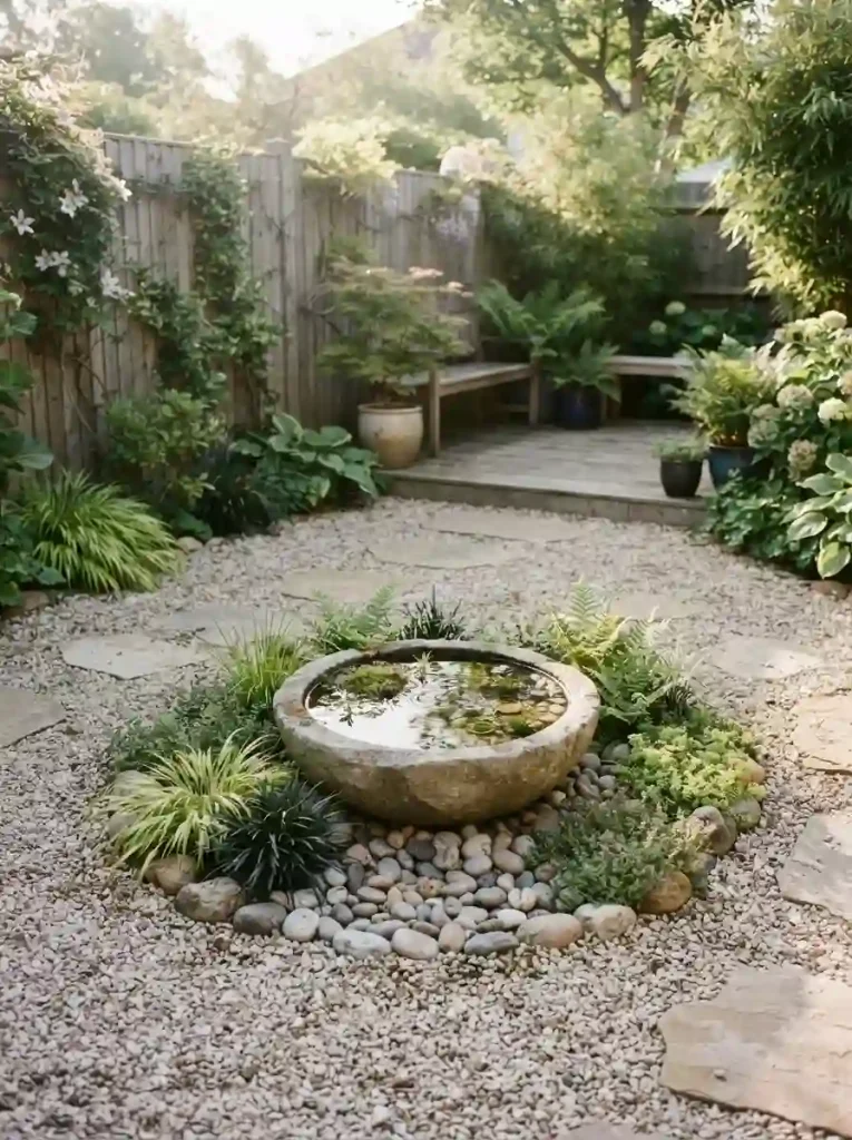 13. Gravel Garden With a Water Bowl