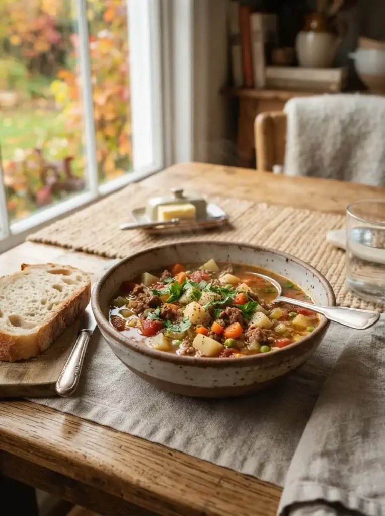 13. Hearty Beef and Vegetable Soup