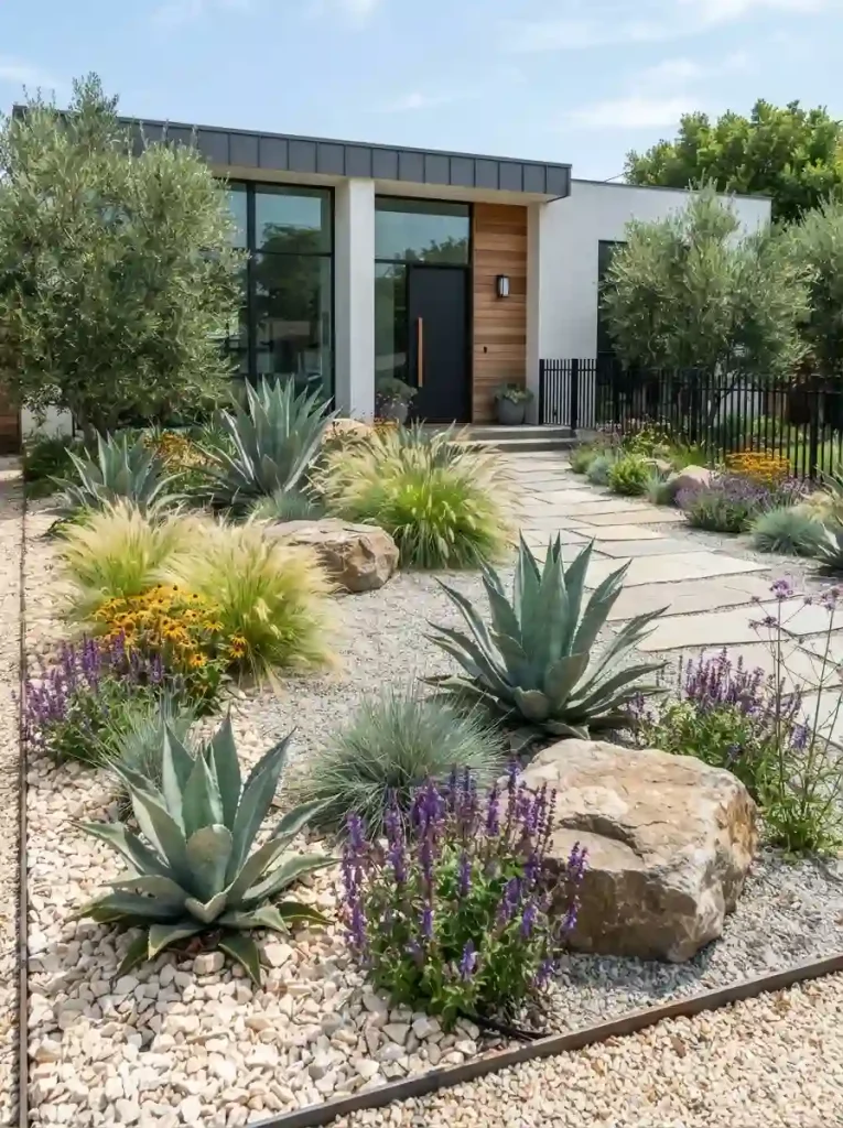 13. Make a Gravel Garden With Sculptural Plants