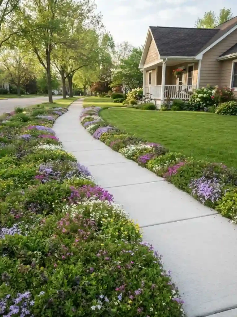 13. Use Groundcovers for a Soft, Low-Growing Edge