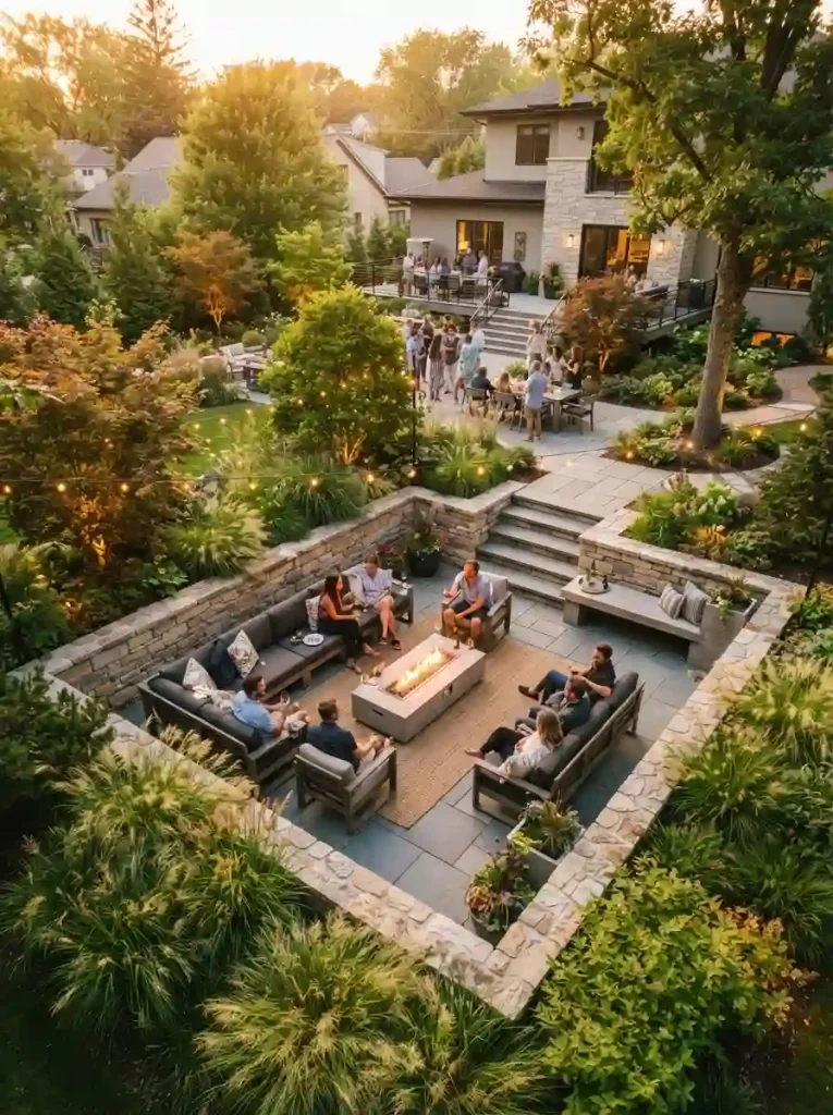 14. Arrange a sunken seating area