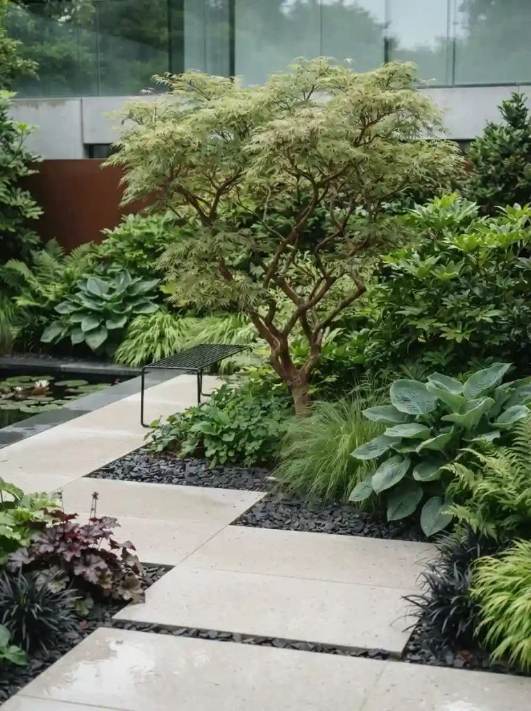 14. Create a Monochromatic Green Planting Scheme