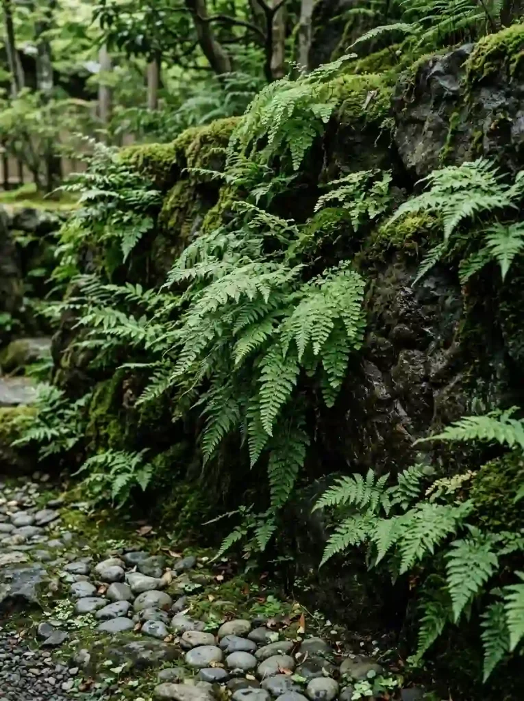 14. Grow Ferns Along a Shady Wall