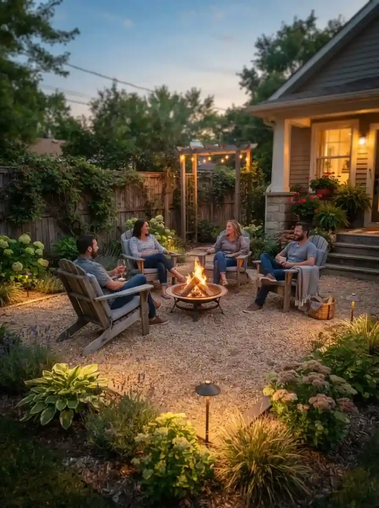 14. Make a Fire Pit Seating Circle