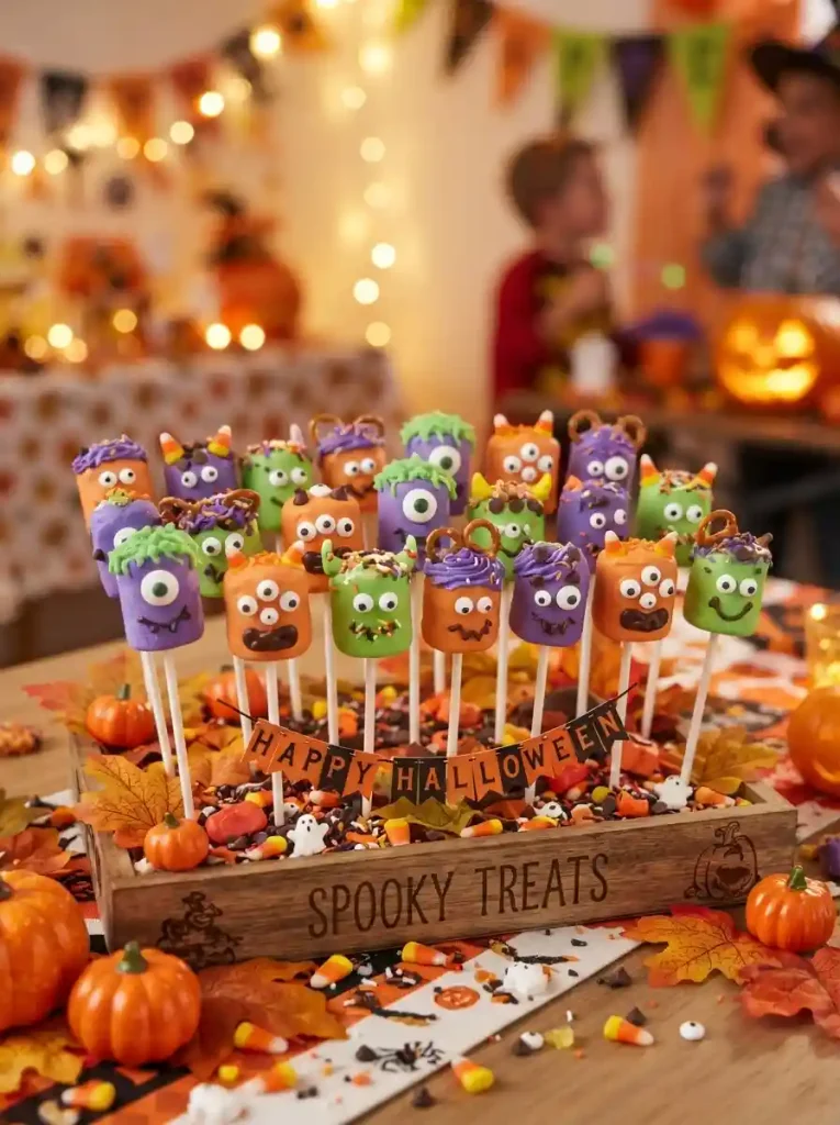 14. Monster Marshmallow Treats