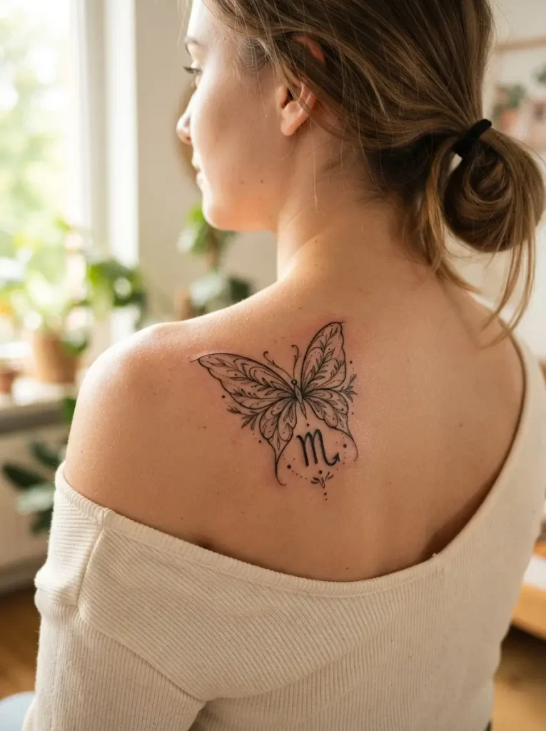 14. Scorpio Butterfly Tattoo