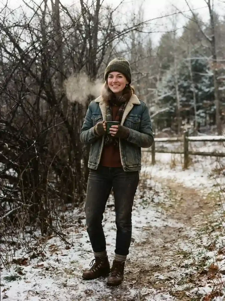14. Shearling-Lined Denim Jacket