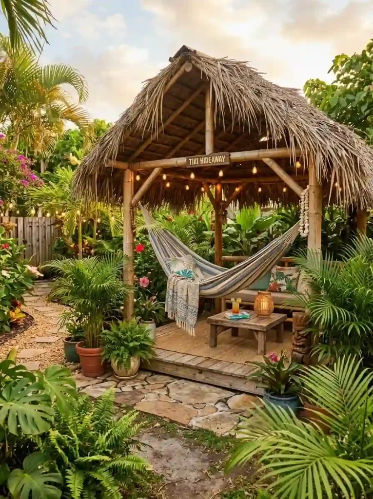 14. Thatched tiki hut retreat