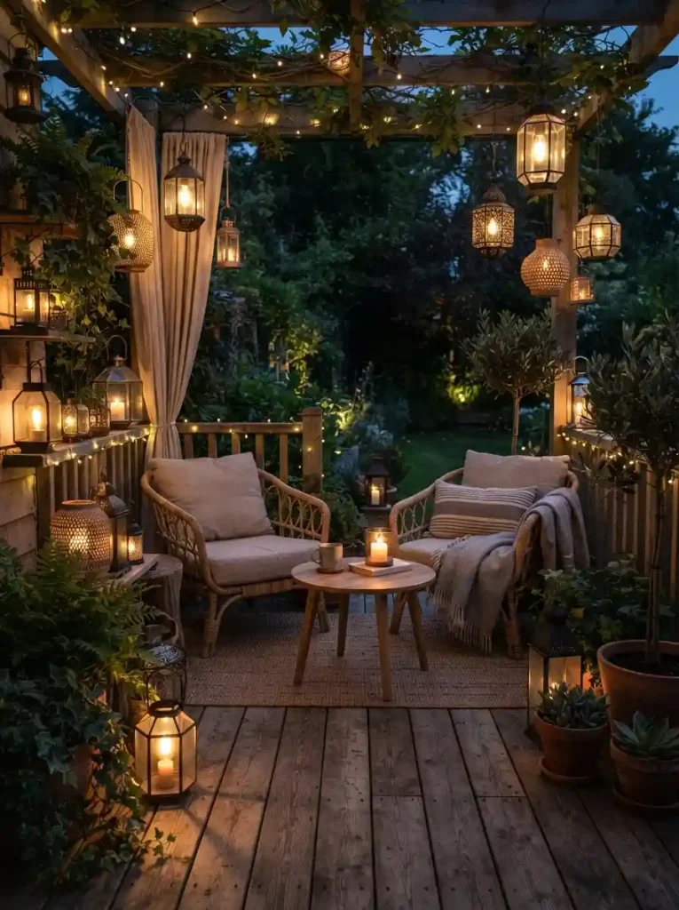 14. Warm Lantern Display
