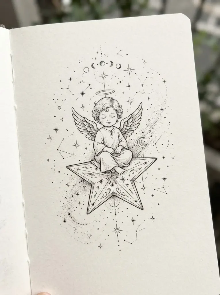 15. Baby Angel Sitting on a Star