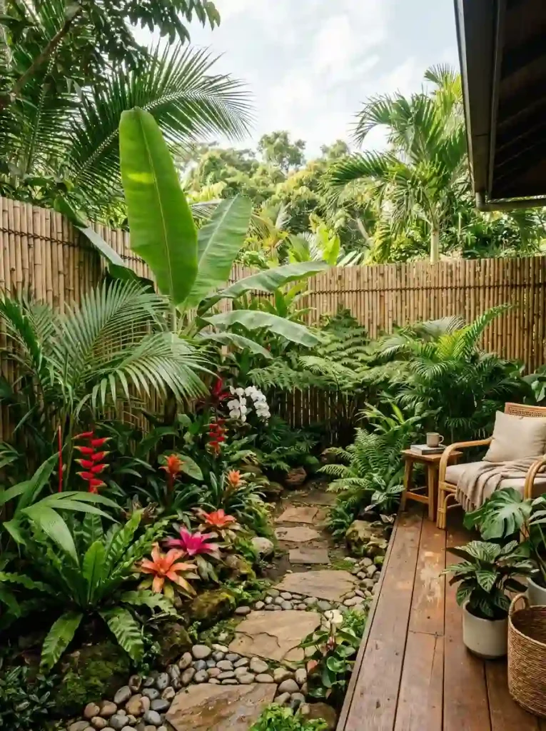 15. Bamboo Border for a Tropical Feel