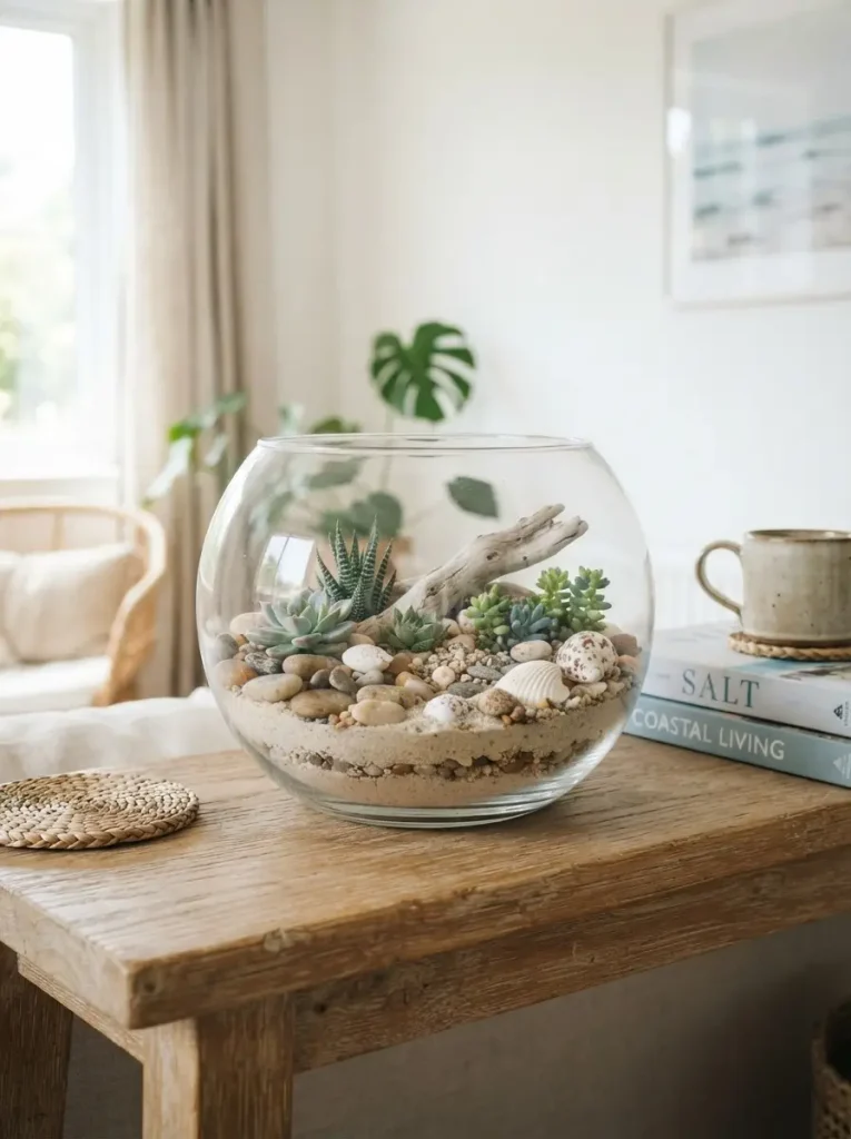 15. Beach-Inspired Terrarium