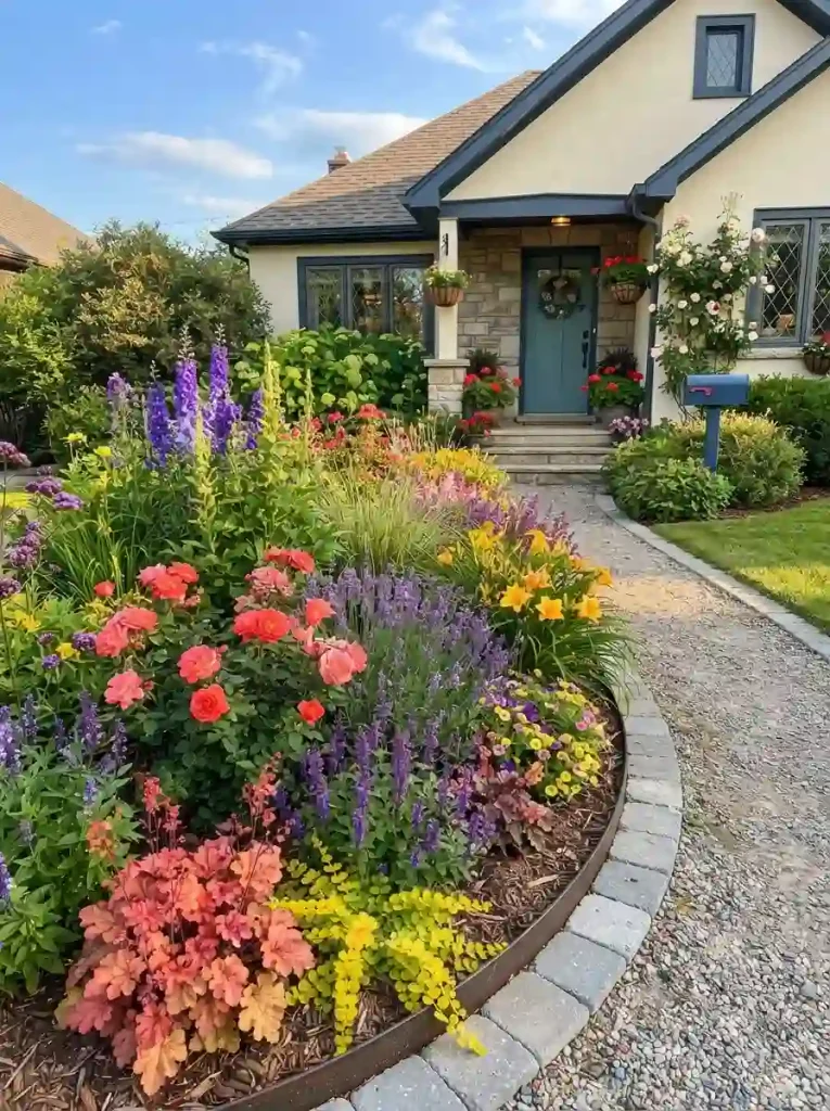15. Create a Colorful Seasonal Flower Bed