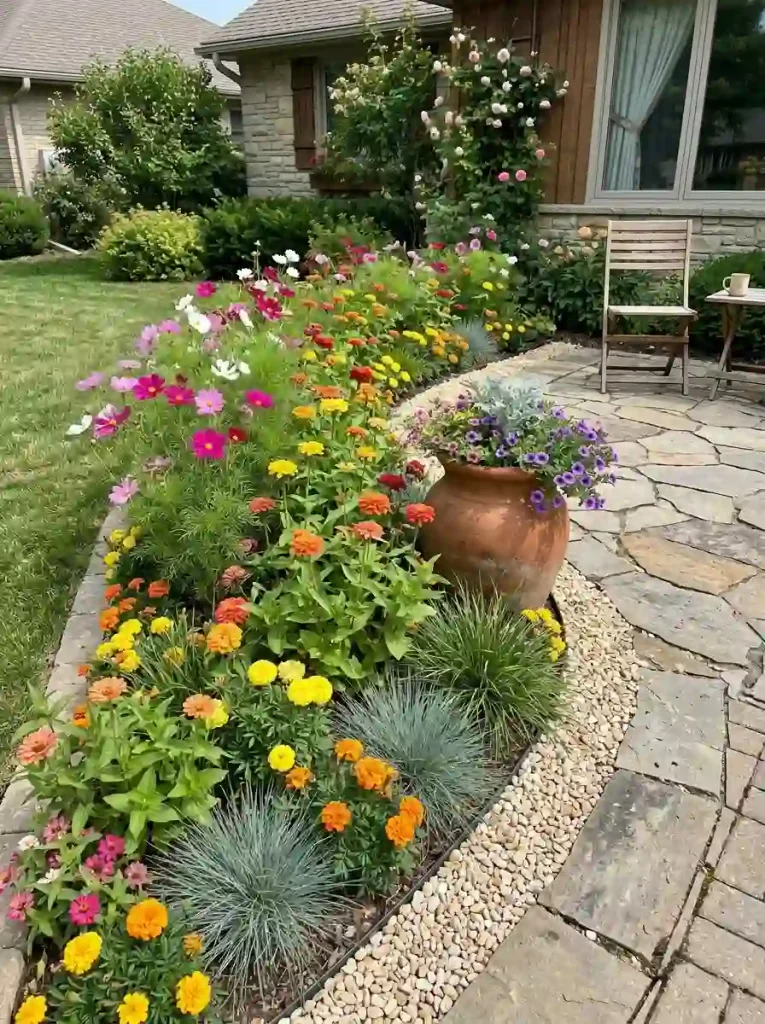 15. Create a Narrow Flower Garden