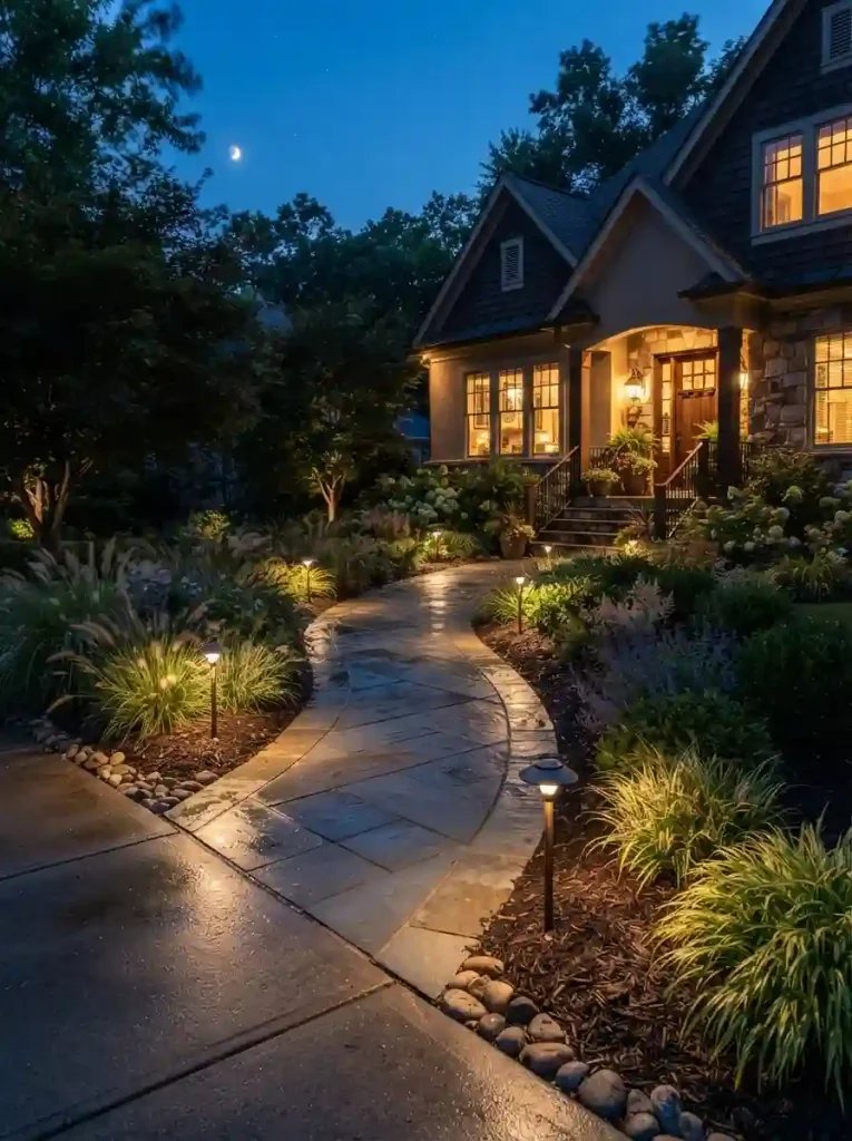 15. Install Solar Lights Along the Walkway