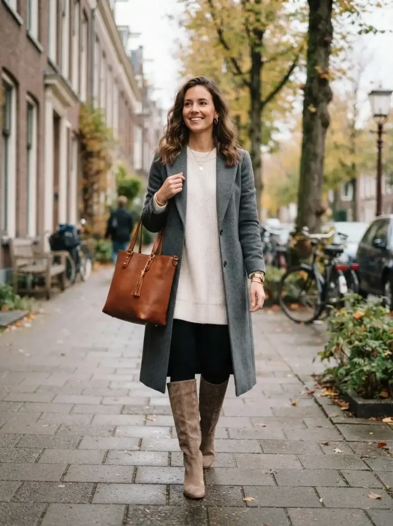 15. Knee High Boots With Black Leggings