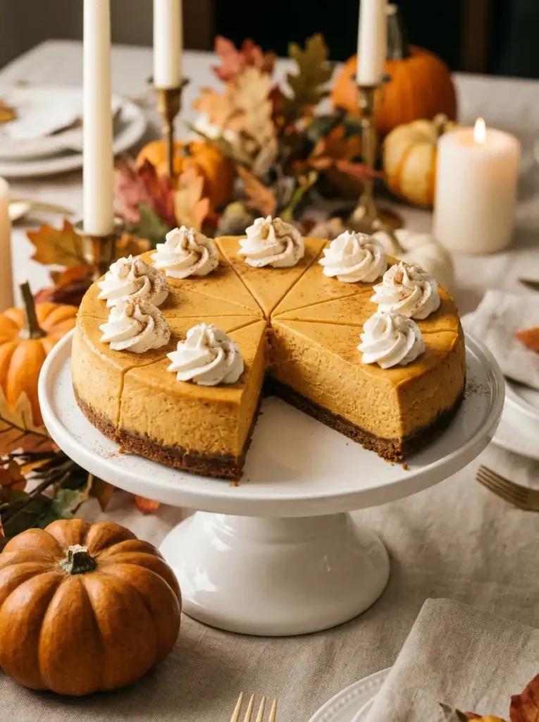 15. Pumpkin Cheesecake With Gingersnap Crust