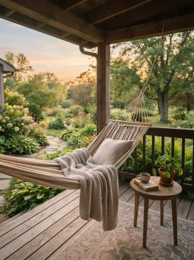 15. Relaxing Porch Hammock