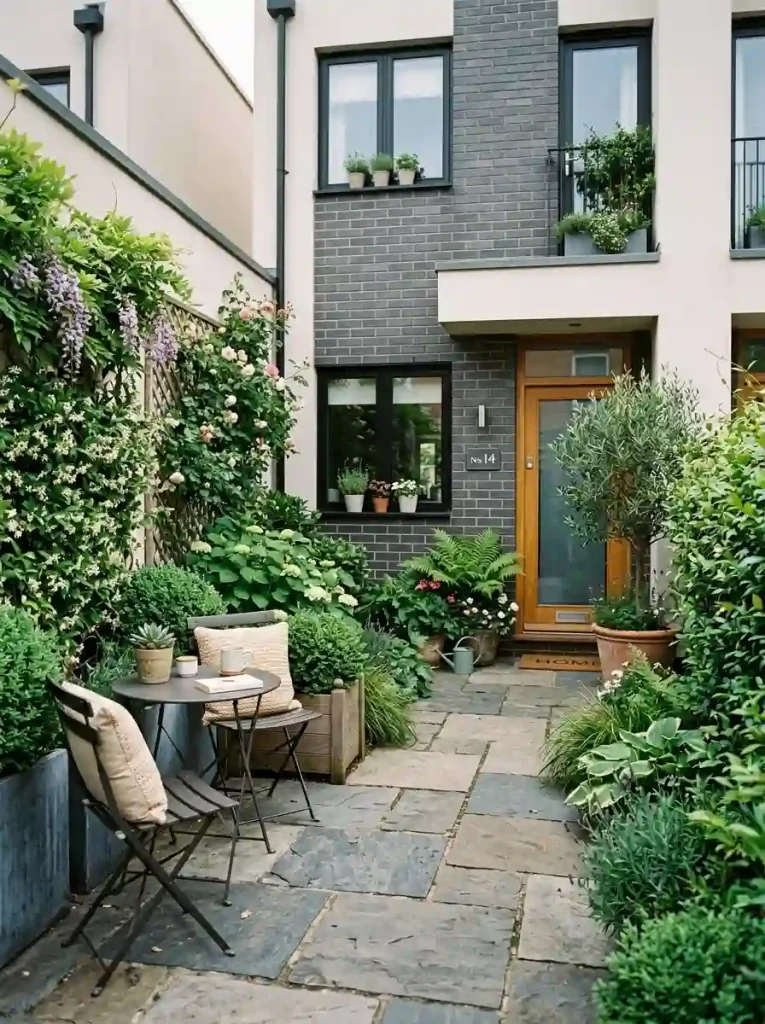 15. Small Front Yard Courtyard