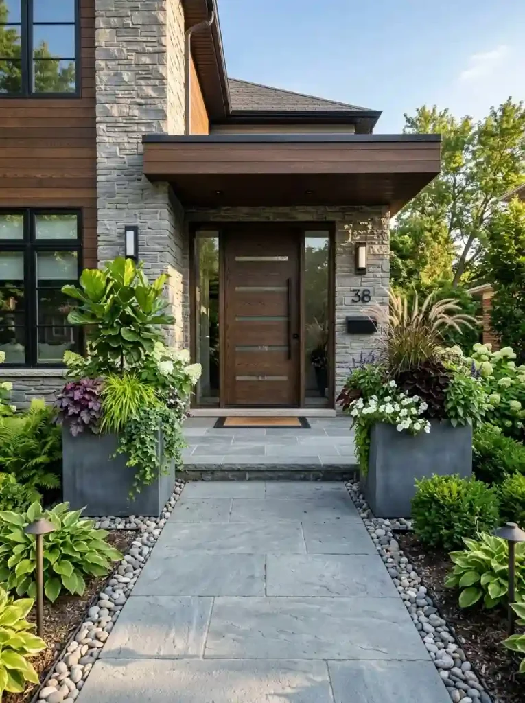 15. Use Large Planters Near the Front Door