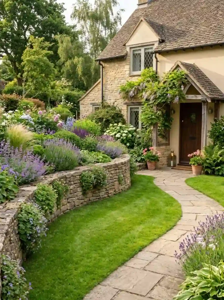 16. Add a Natural Stone Garden Wall