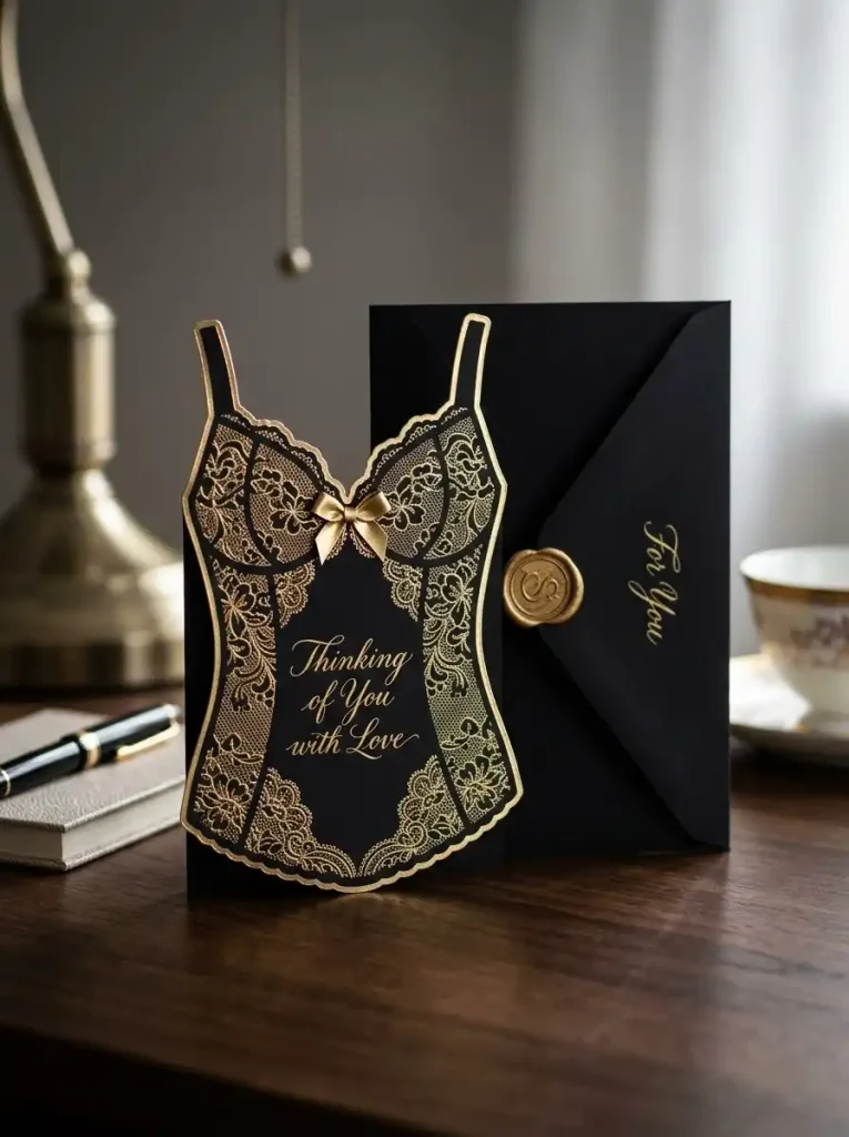 16. Black-and-Gold Glamour Card