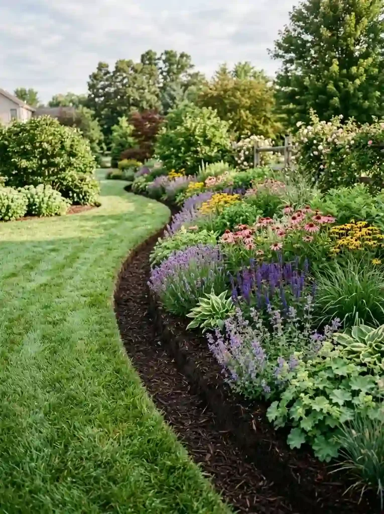 16. Layered Mulch Trench Edging