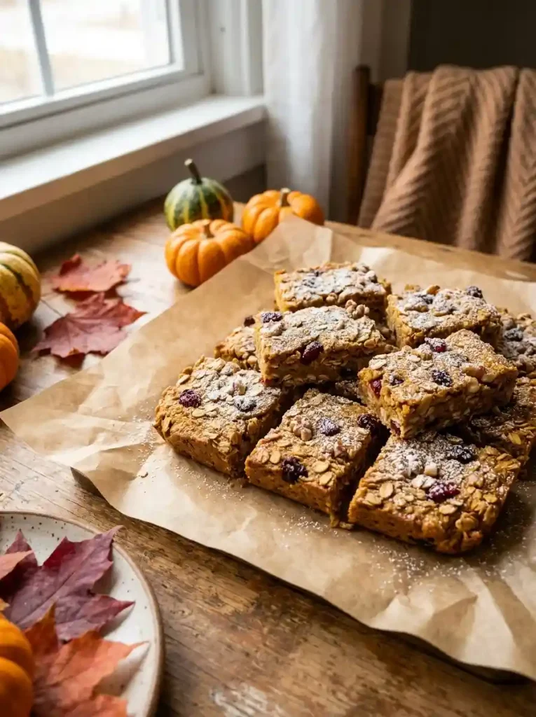16. Pumpkin Oatmeal Bars
