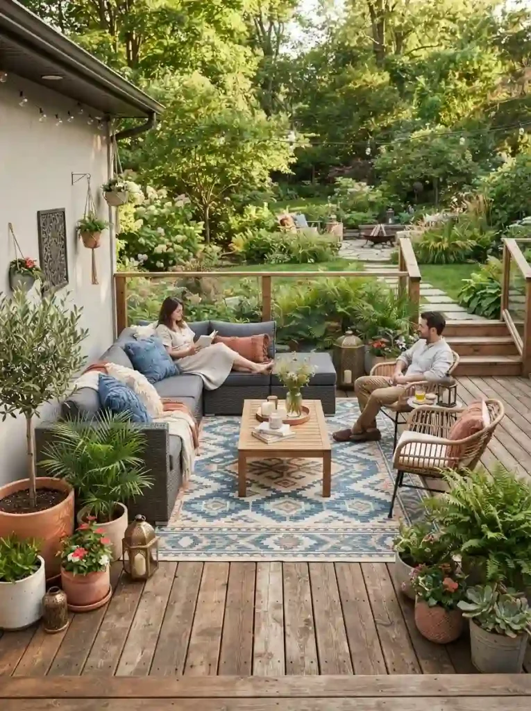 16. Turn a deck into an outdoor living room