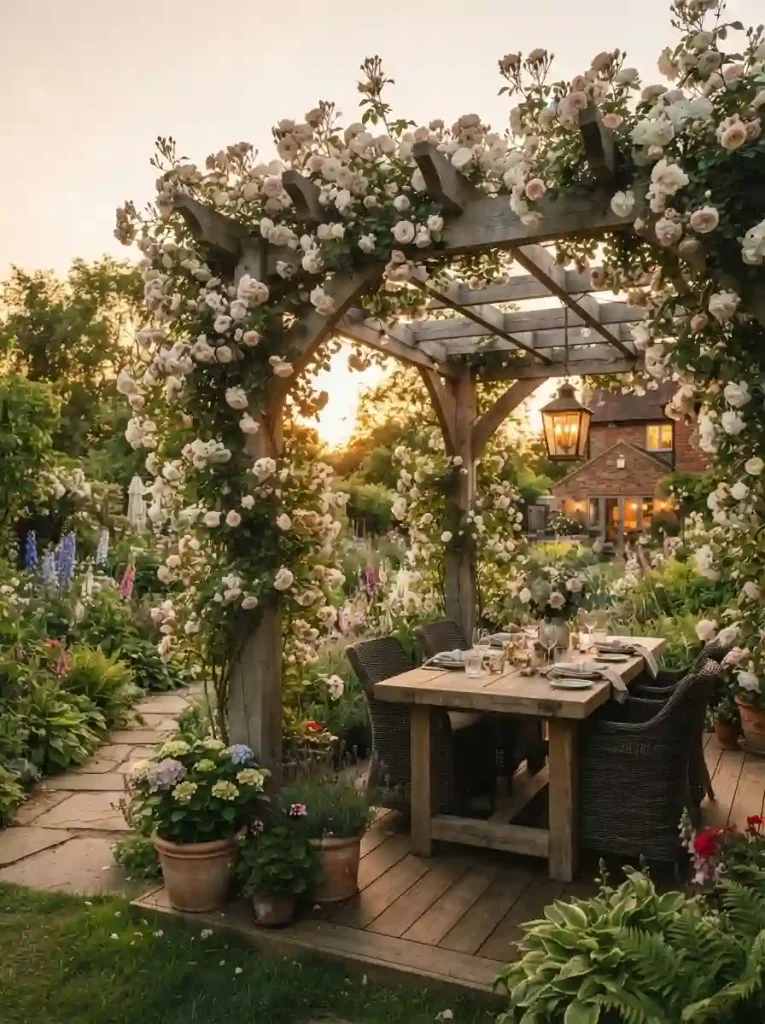 17. Add roses around a pergola