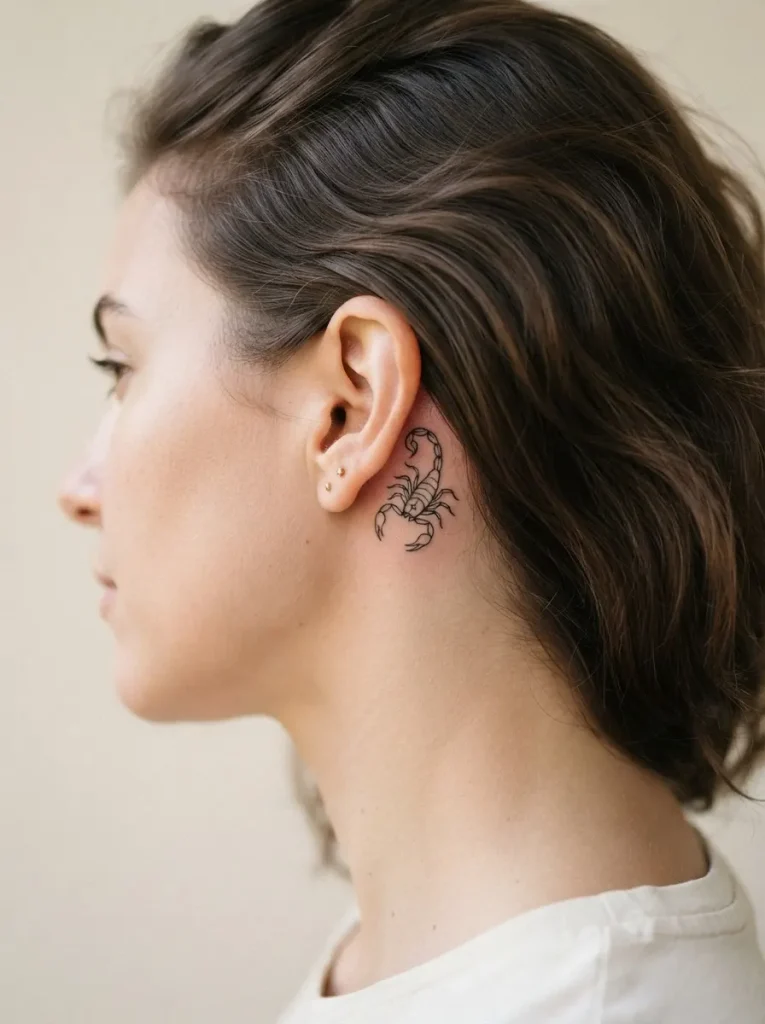 17. Tiny Scorpion Behind the Ear
