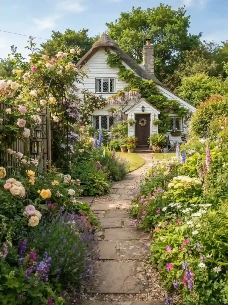 18. Add a Cottage-Style Flower Path