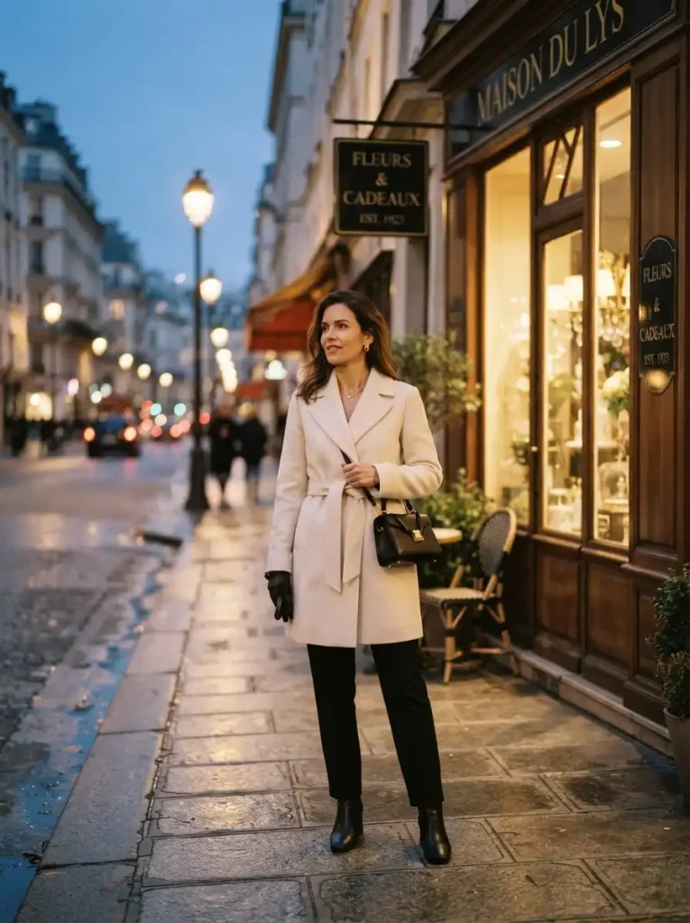 18. Cream Wool Coat Classic