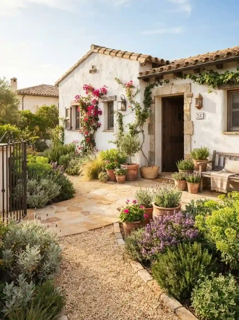 18. Create a mini Mediterranean-inspired garden