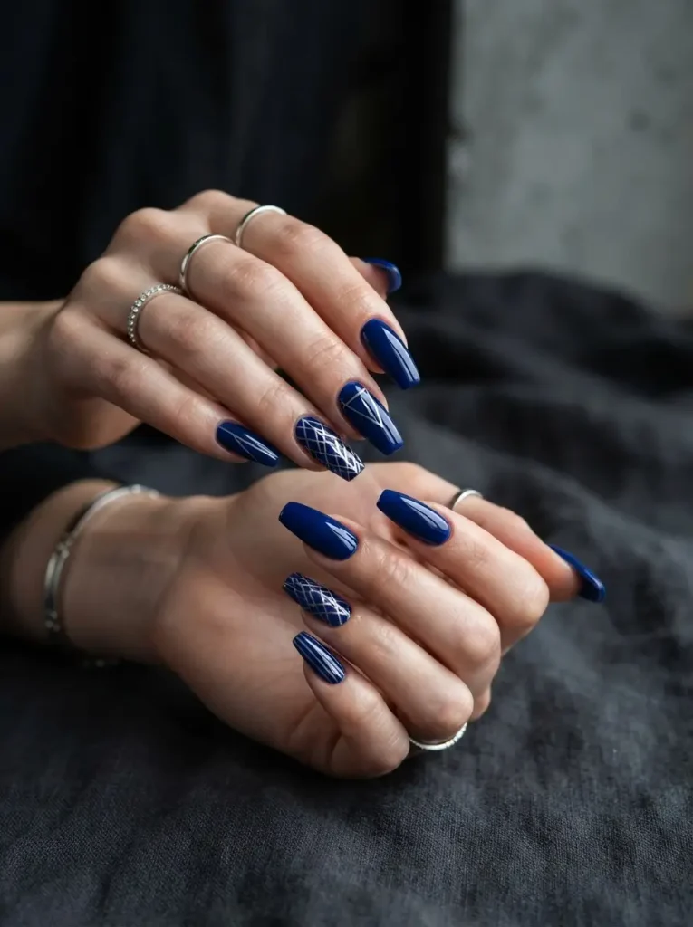 18. Deep Blue With Silver Lines
