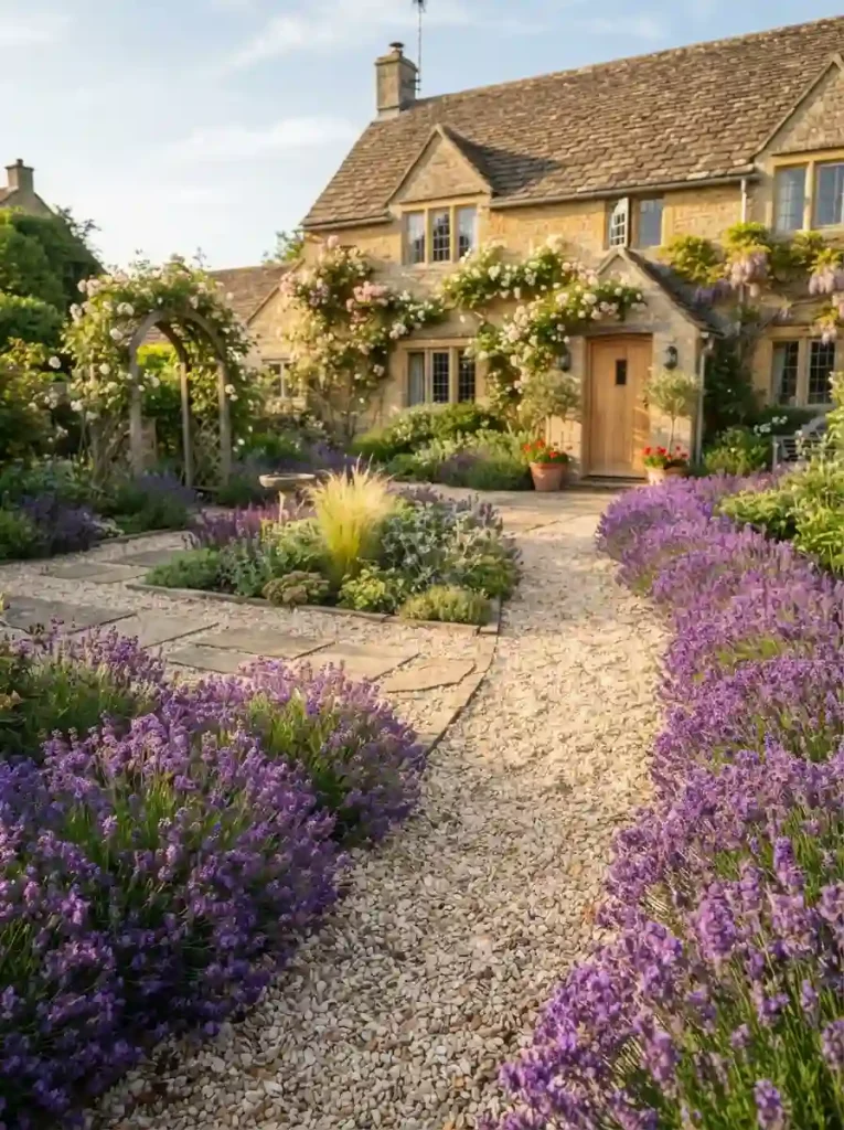 18. Gravel Garden With Lavender Borders