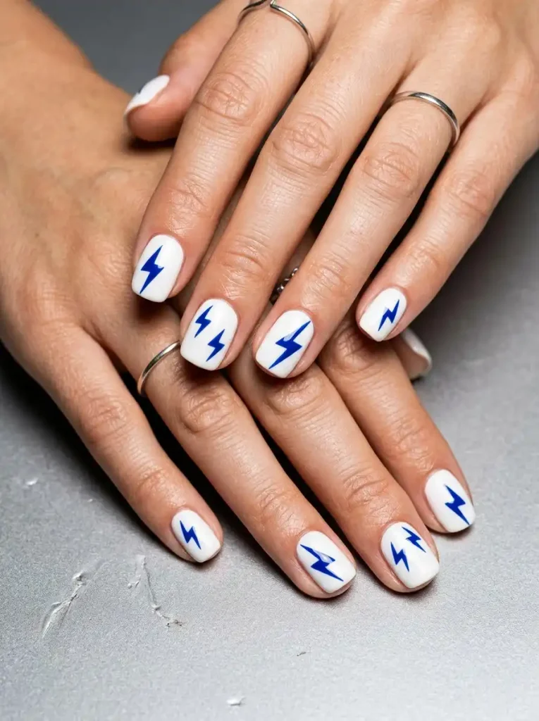18. Lightning Bolt Nails