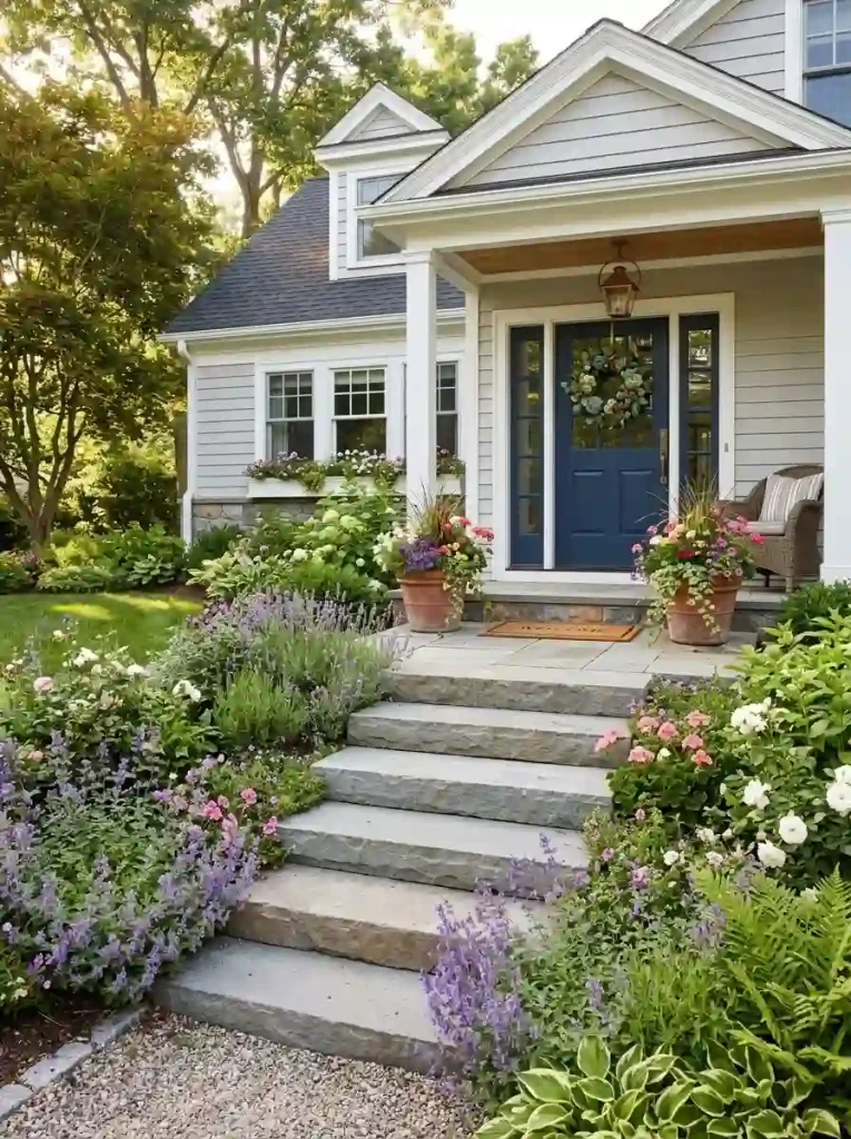 18. Make the Front Steps Part of the Landscape