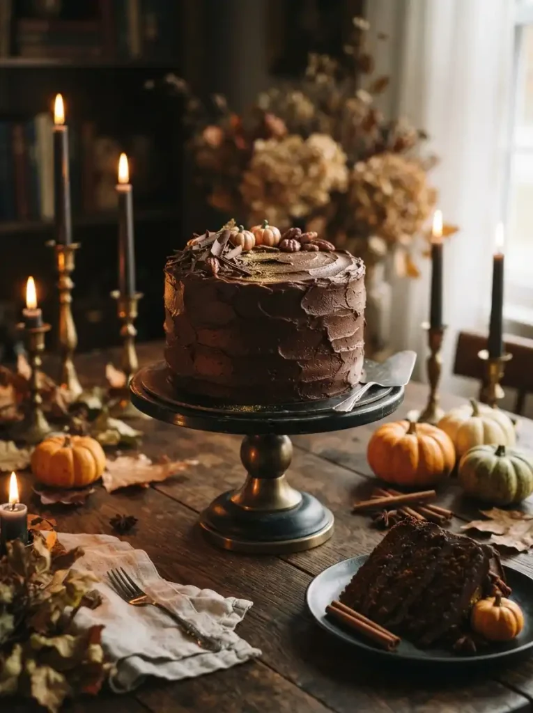 18. Pumpkin Spice Chocolate Cake