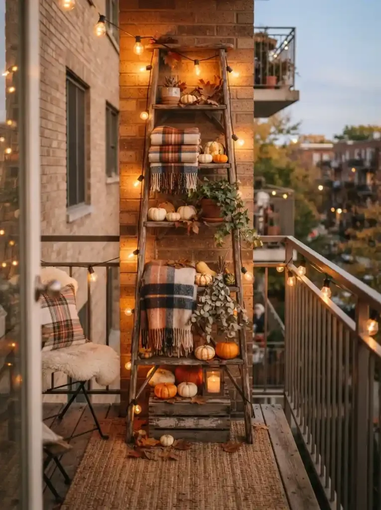 18. Repurposed Ladder Fall Display