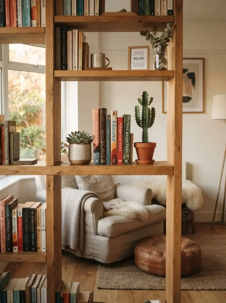 18. Succulent Bookcase Arrangement