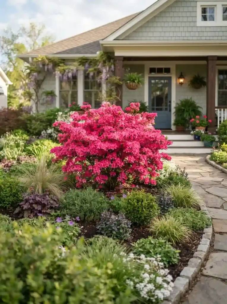 18. Use Flowering Shrubs as Seasonal Focal Points